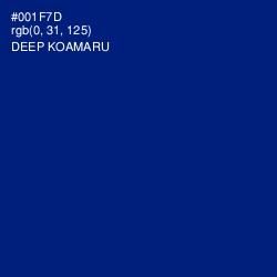 #001F7D - Deep Koamaru Color Image